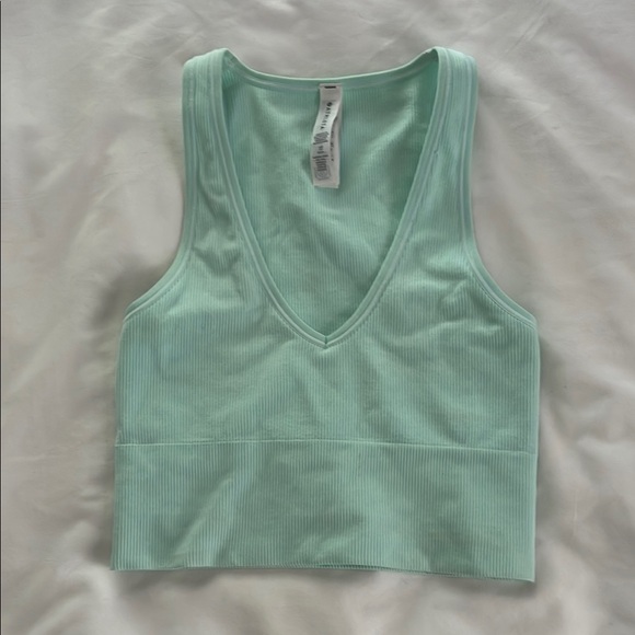 Athleta Tops - Athleta cropped ribbed tank in mint size XXS